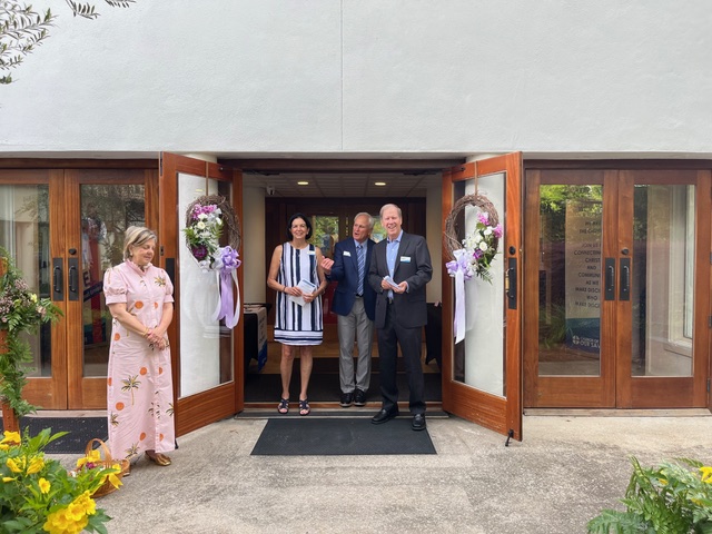 Church members gathering together